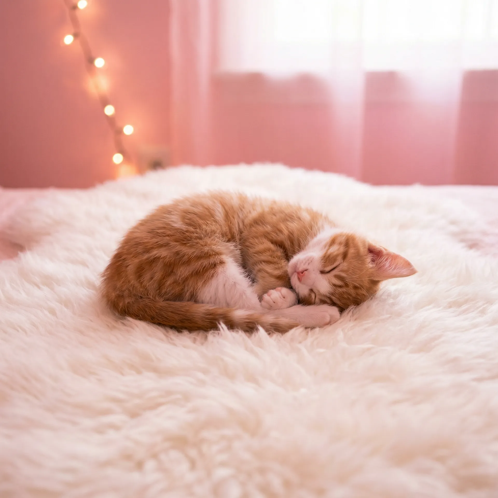 小猫蜷成一团入睡 - 星野亚希三级